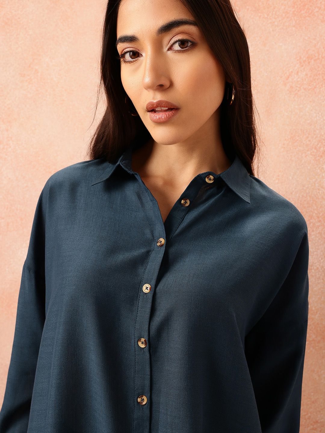 all about you Drop-Shoulder Sleeves Regular Fit Casual Shirt