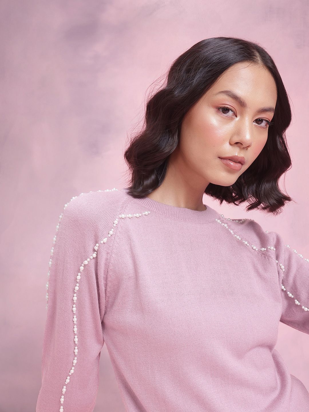 DressBerry Beads Embroidered Acrylic Pullover