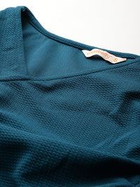 DressBerry Asymmetric Neck Ruched Top