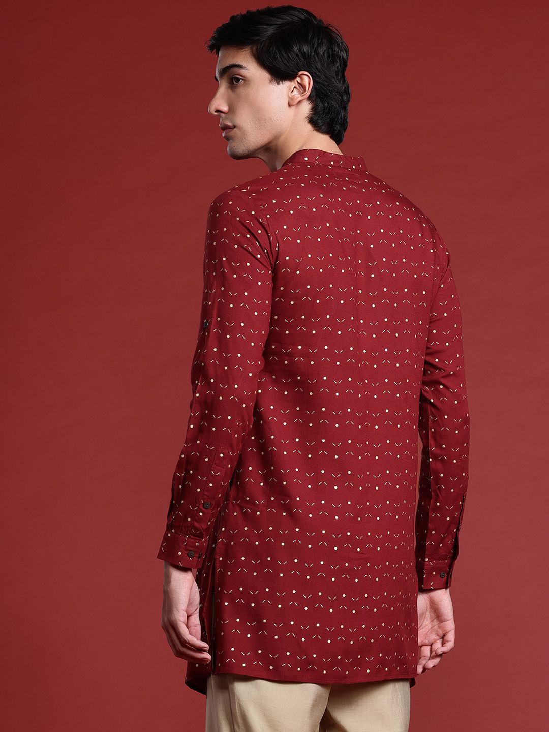 Anouk Tyohaar Collection Ethnic Motifs Print Asymmetric Kurta