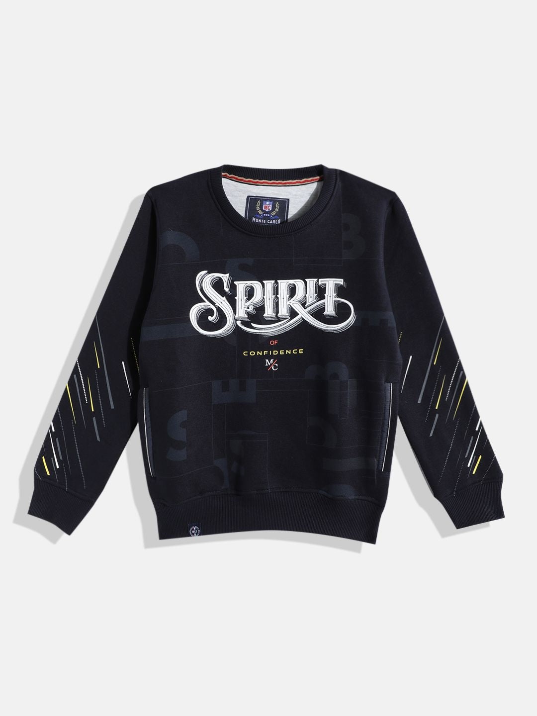 Monte Carlo Boys Typography Printed Sweatshirt