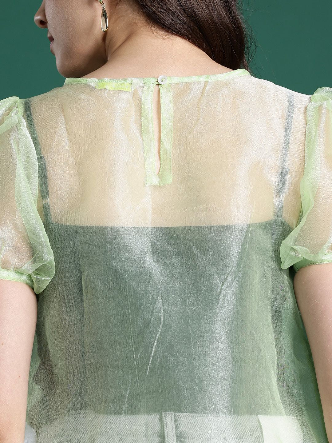DressBerry Sheer Organza Top