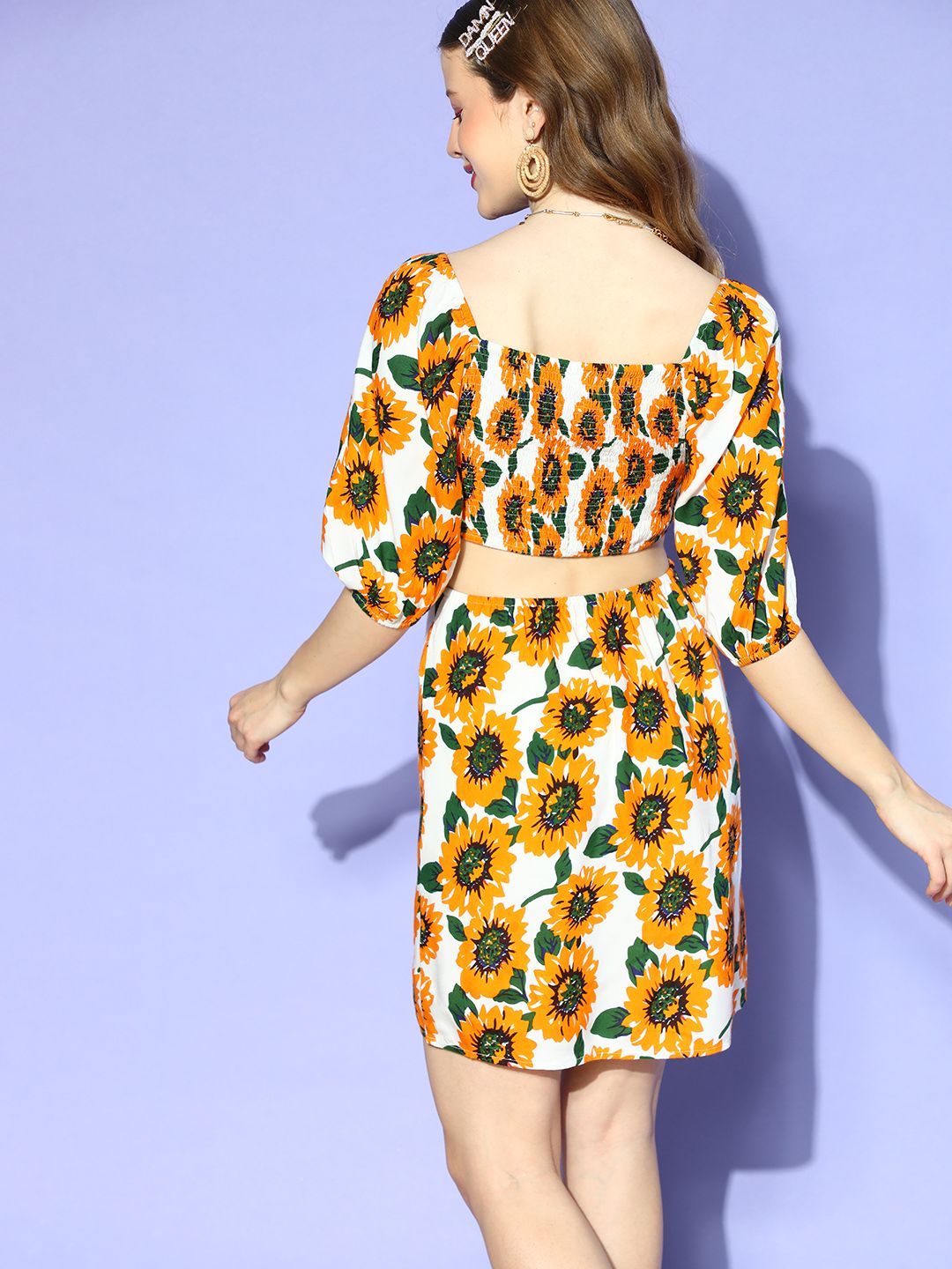 Berrylush Women Classic White Floral Bustier Dress