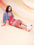 DressBerry Colourblocked Sheath Acrylic Winter Dress