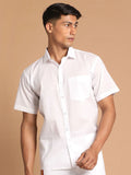 VASTRAMAY Men White Premium Casual Shirt