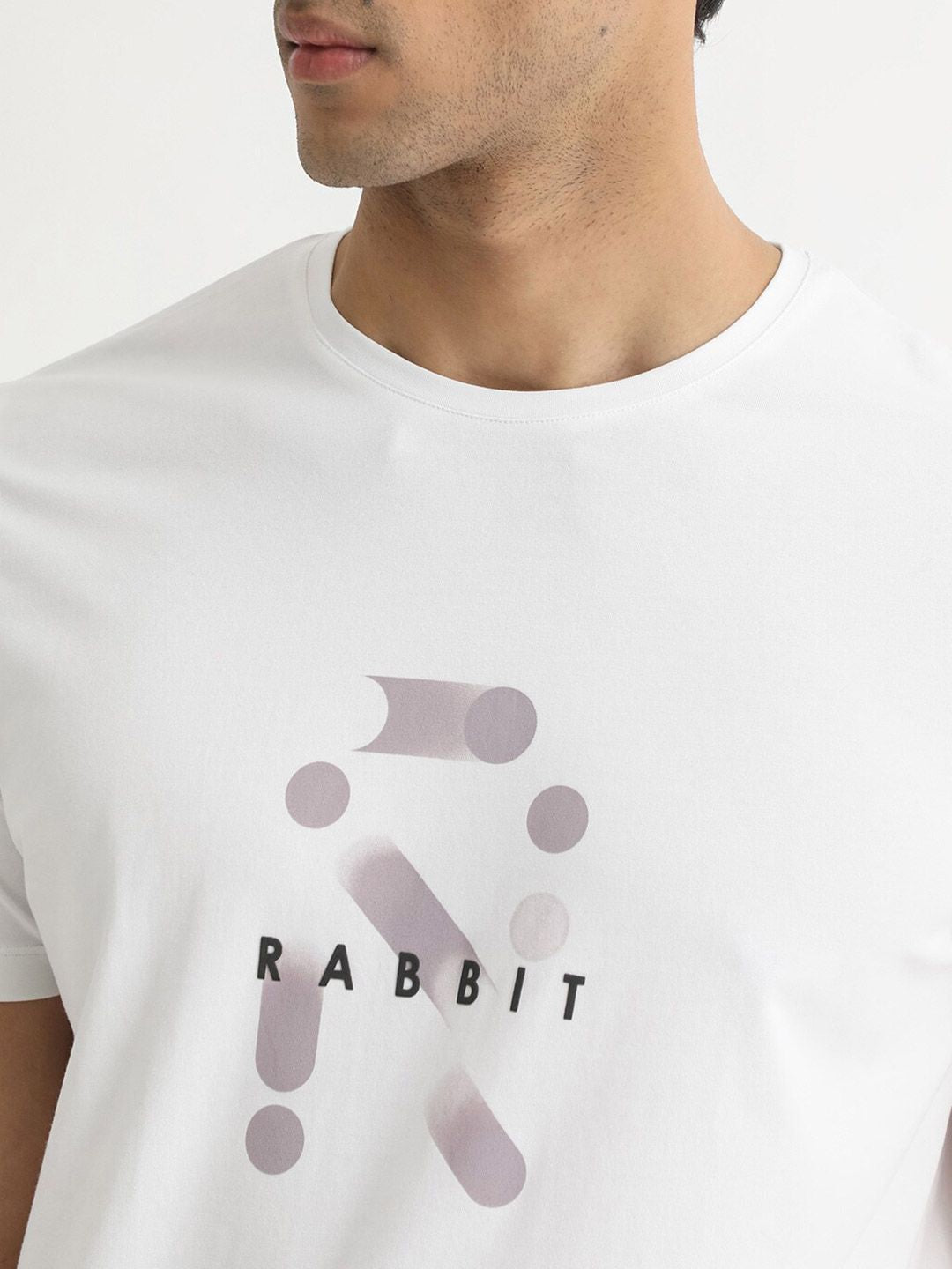 RARE RABBIT Men Dunstone Typography Printeds Slim Fit Cotton T-Shirt