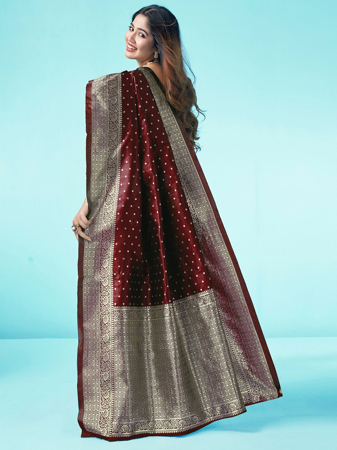 KALINI Ethnic Motifs Zari Art Silk Banarasi Saree