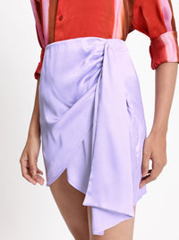 DressBerry City Slicker Ruched Mini Skirt