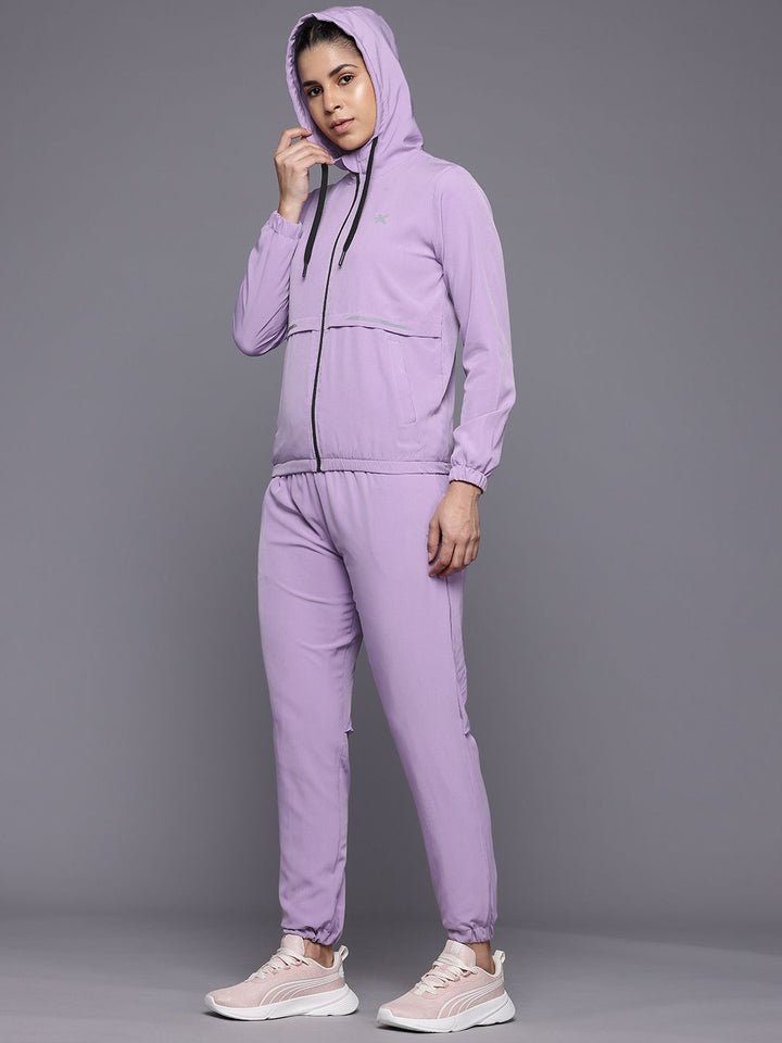 HRX by Hrithik Roshan Hooded Rapid-Dry Running Tracksuit