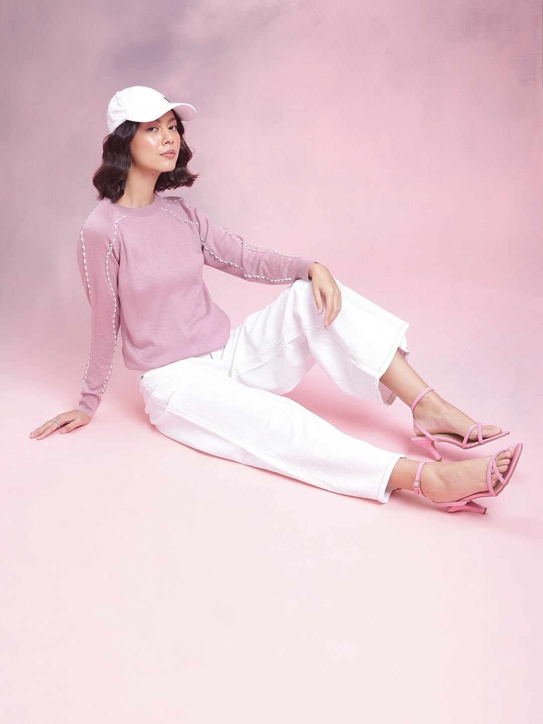 DressBerry Beads Embroidered Acrylic Pullover