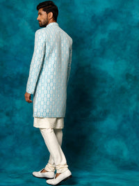 VASTRAMAY Embroidered Indo Western Sherwani Set