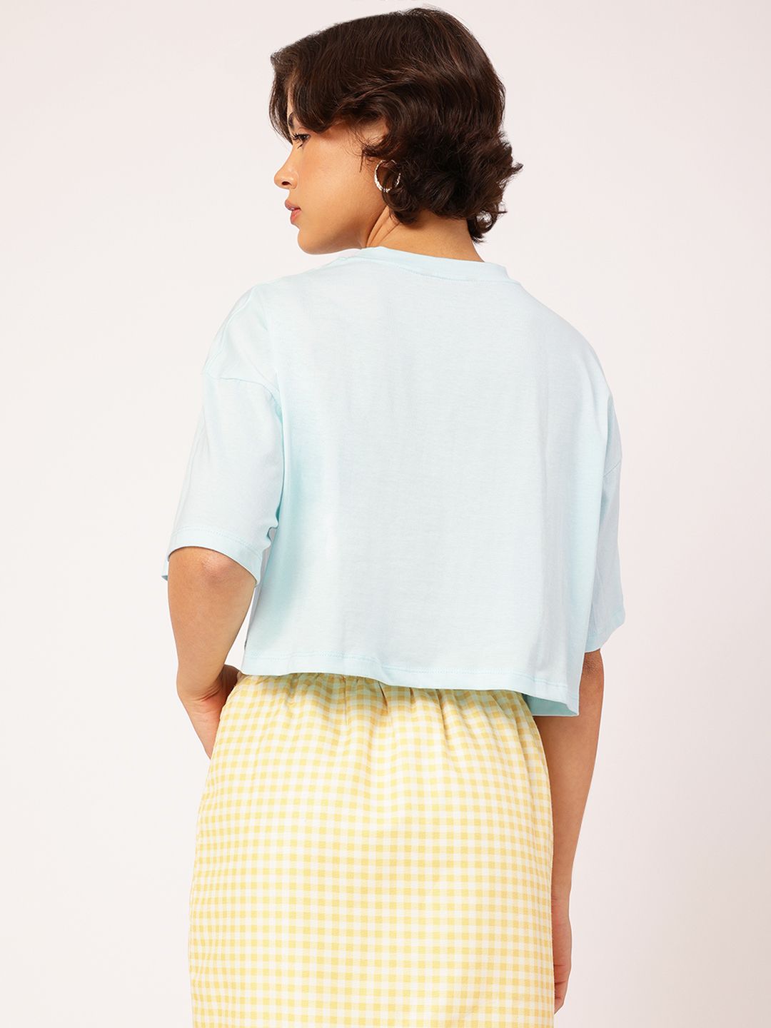 DressBerry Swag Infuser Slang Printed Boxy Crop Tee