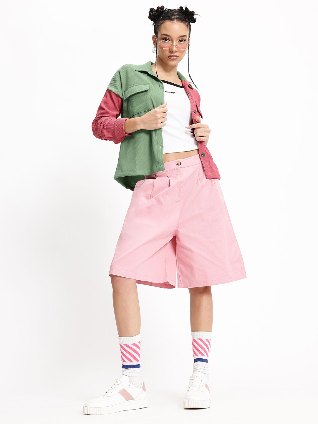 DressBerry Modern Mosaic Corduroy Shirt