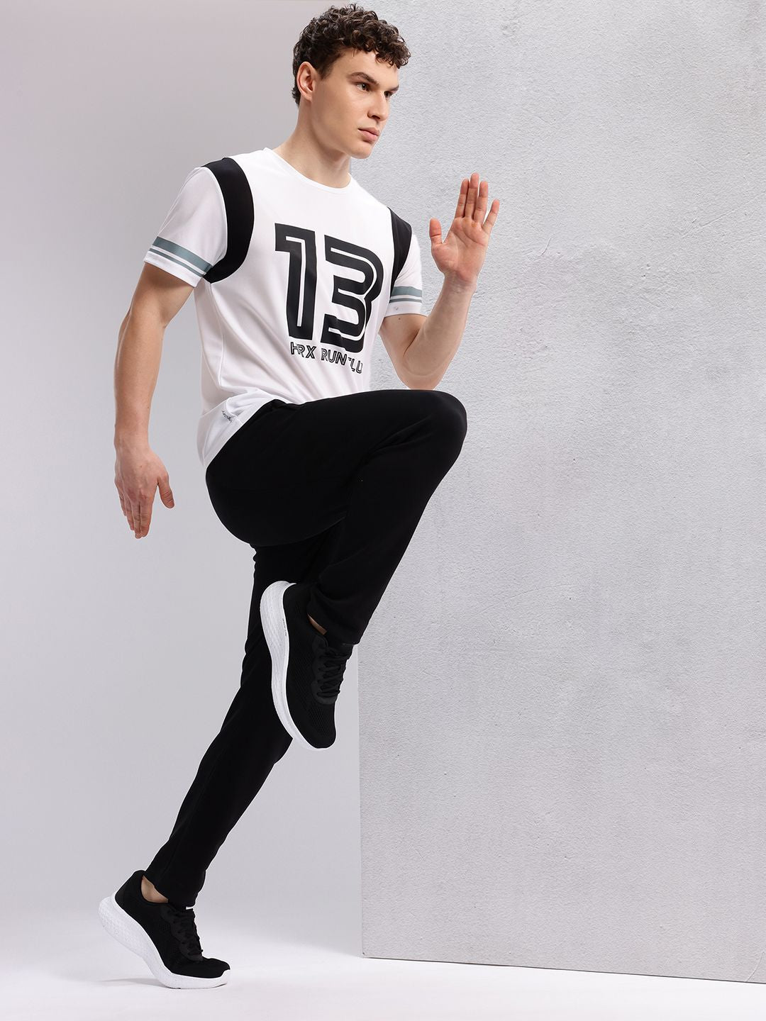 HRX by Hrithik Roshan Typography Printed Detail Regular Fit Rapid-Dry Running T-shirt