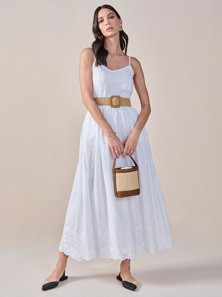 AND Shoulder Straps Fit & Flare Maxi Dress