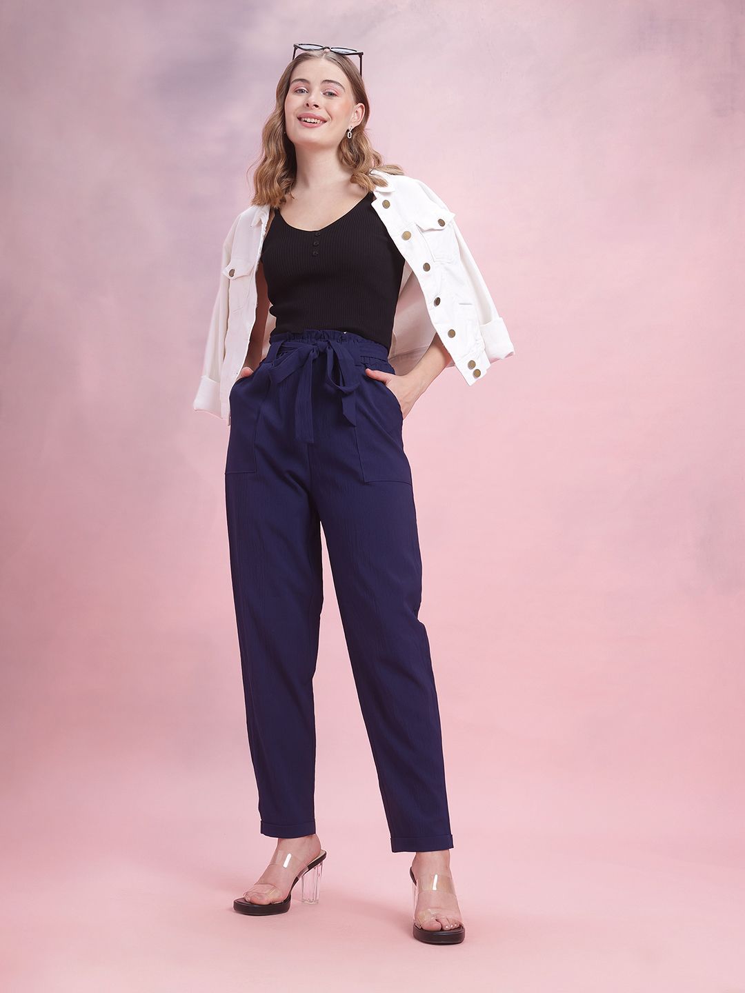 DressBerry Button Detail Ribbed Top