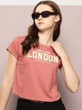 DILLINGER Women Regular Cropped Varsity Printed Tshirt