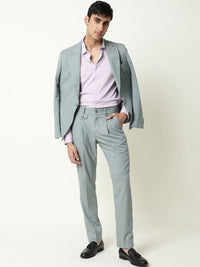 RARE RABBIT Men Dexs Slim Fit Mid Rise Formal Trouser