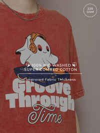 DILLINGER Graphic Printed Washed Effect Oversized Pure Cotton T-shirt