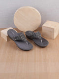 Metro Embellished Open Toe Comfort Heels