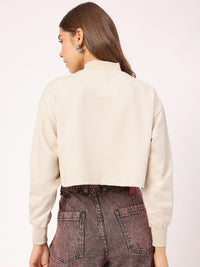 DressBerry Graphic Printed Crop Sweatshirt