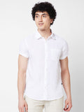 SPYKAR Spread Collar Linen Casual Shirt