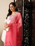 House of Pataudi Floral Regular Pure Cotton Jashn Kurta with Trousers & With Dupatta