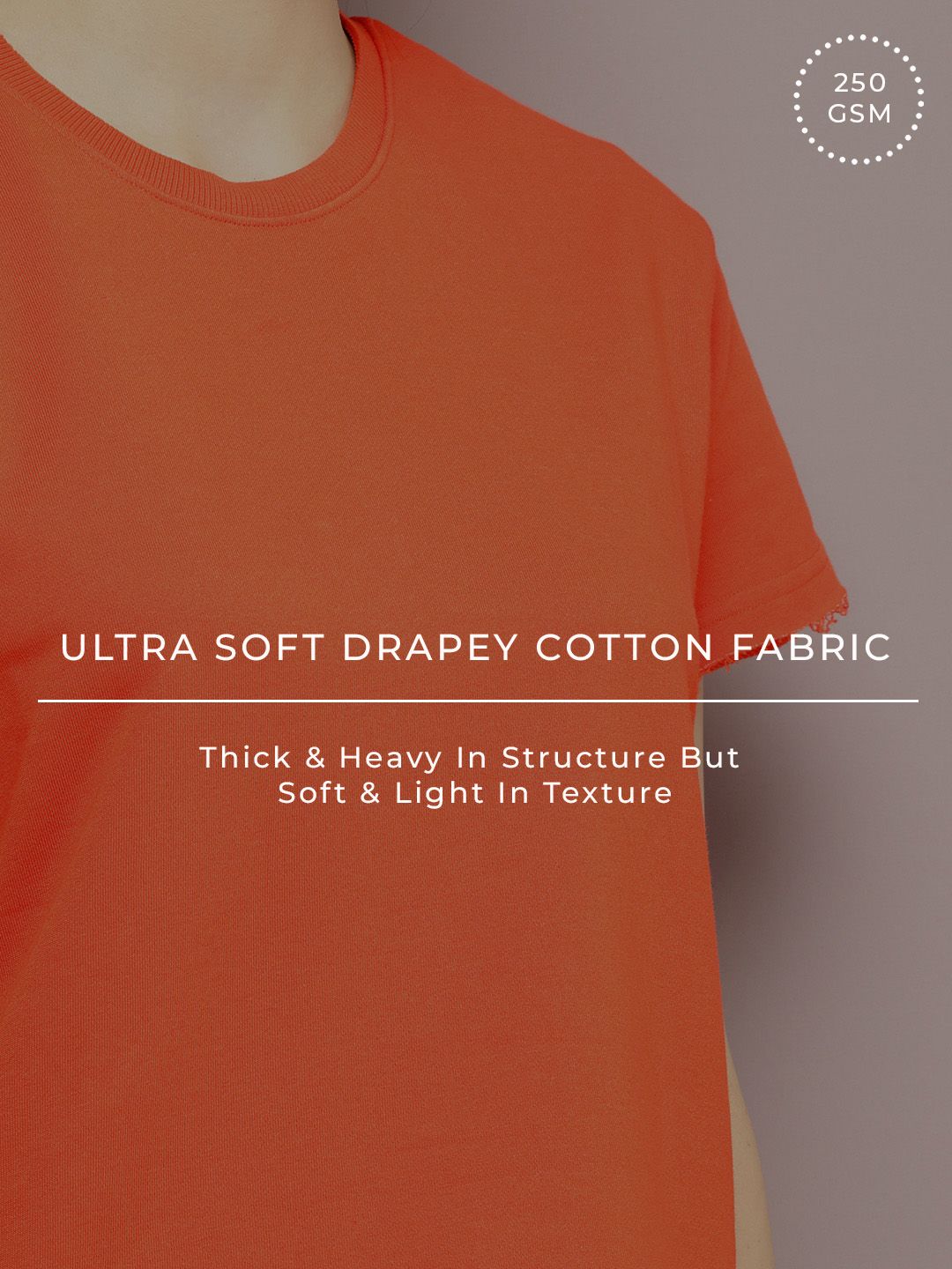 DILLINGER Women Ultra Soft Drapey Cotton Crew Neck Boxy T-Shirt