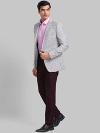 Park Avenue Checked Single-Breasted Slim-Fit Blazers