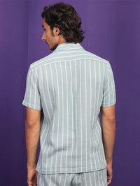 RARE RABBIT Men Nanos Striped Slim Fit Opaque Shirt