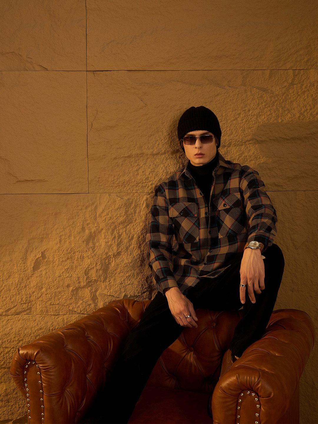 Dennison Men Double Pocket Drop Bahu Kapas Berlebihan