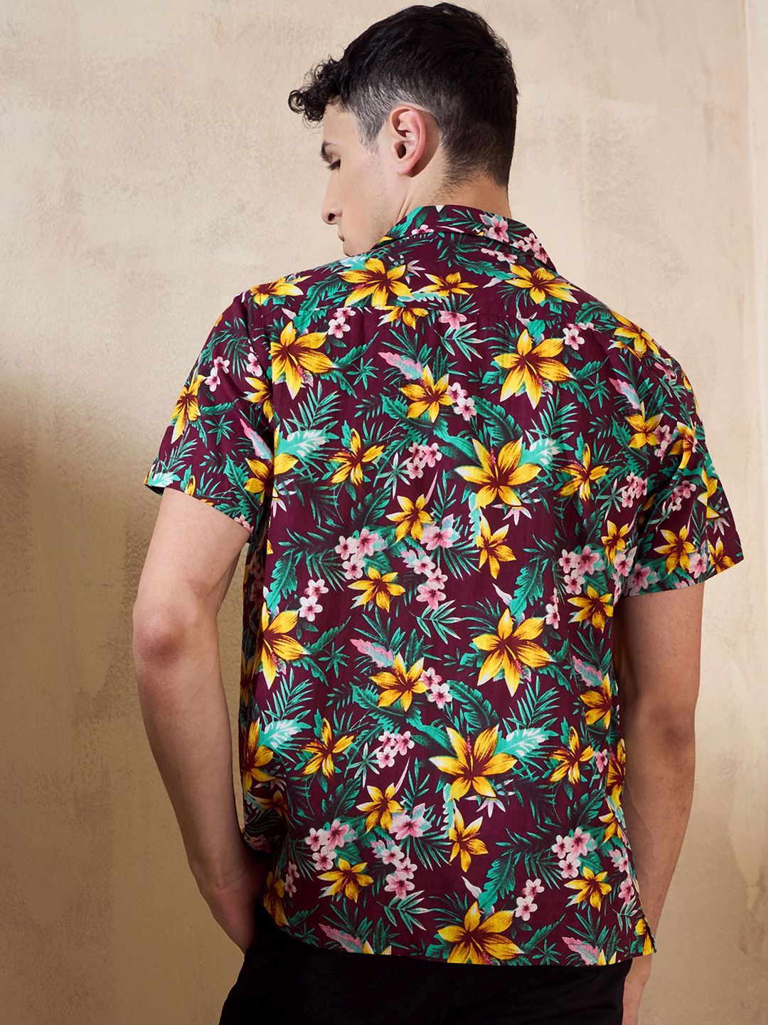 DENNISON Floral Printed Oversized Casual Shirt