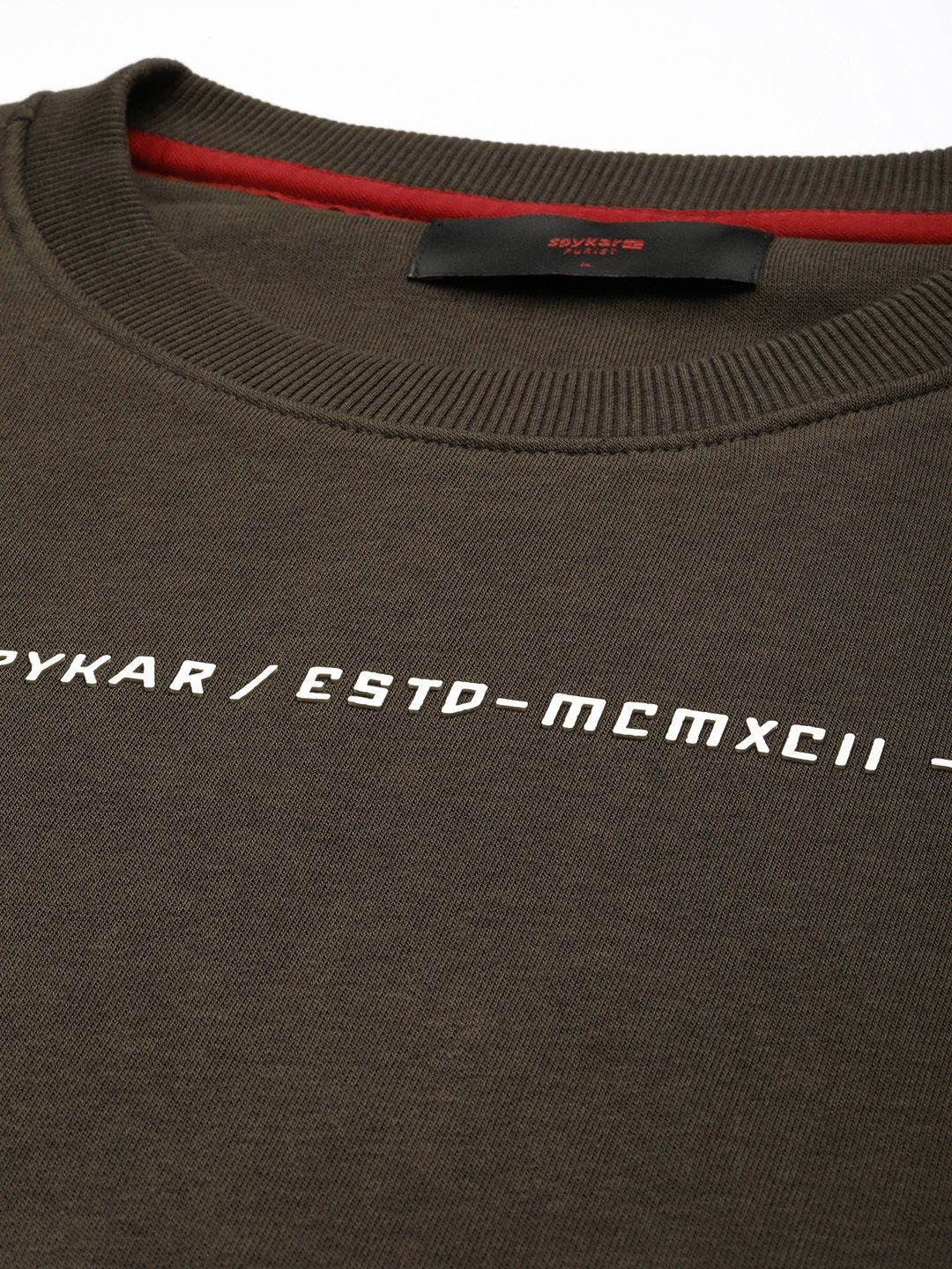 SPYKAR Brand Logo Printed Pullover Sweatshirt