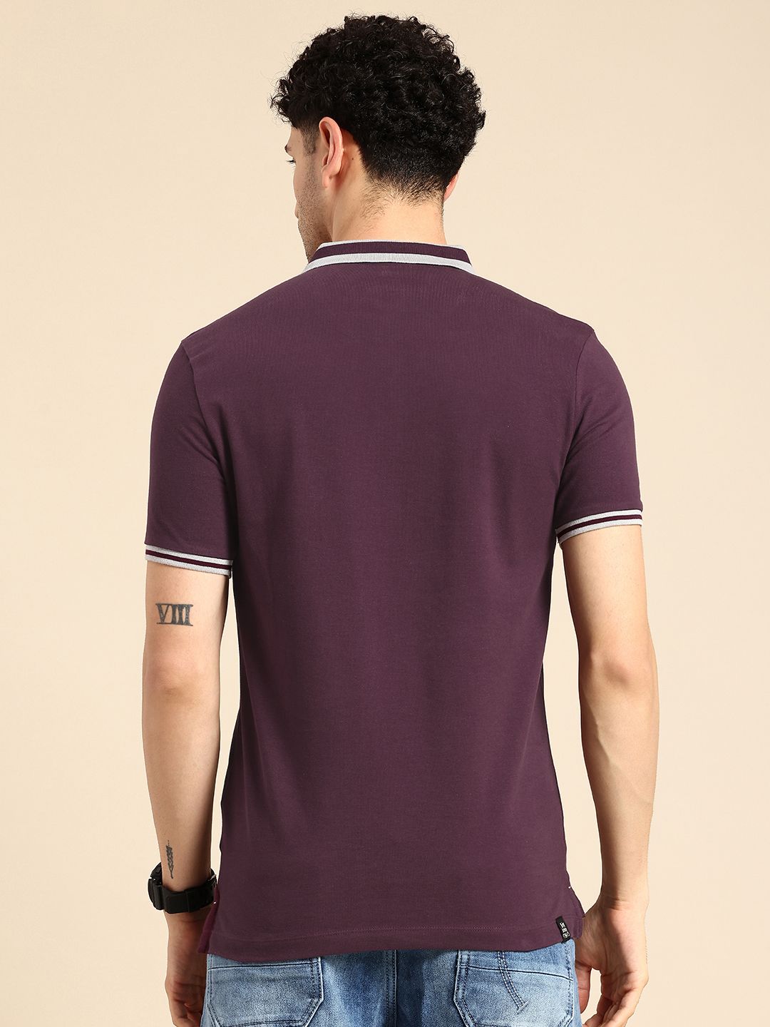 Being Human Polo Collar Pure Cotton T-shirt