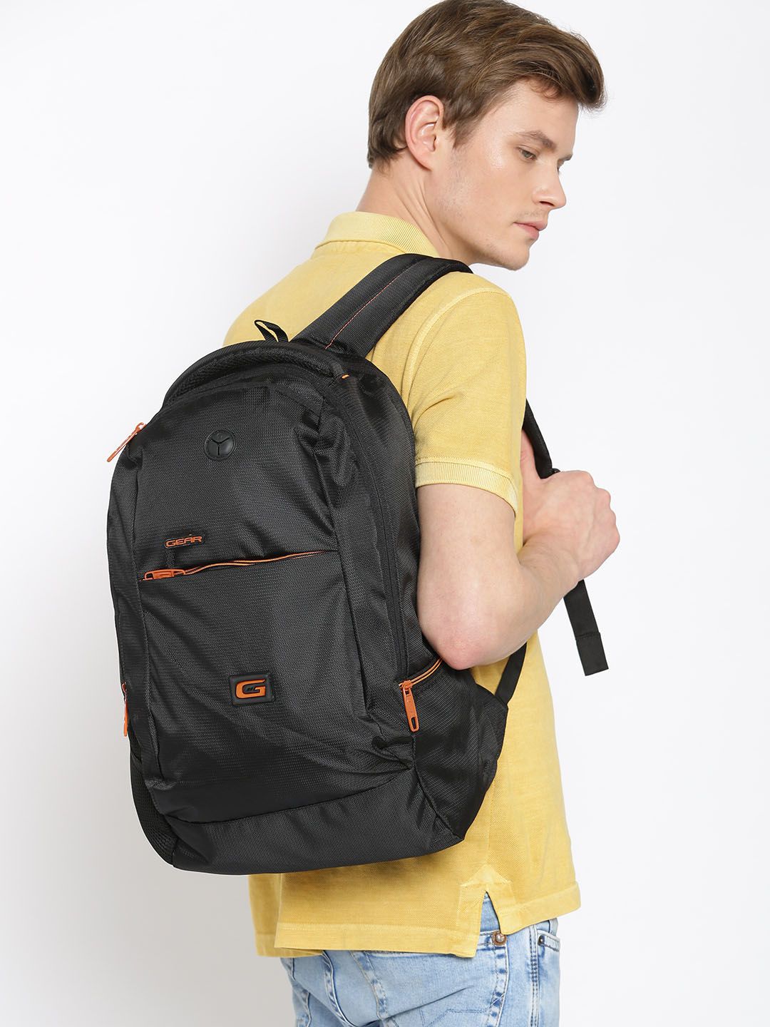 Gear Unisex Black Solid Backpack