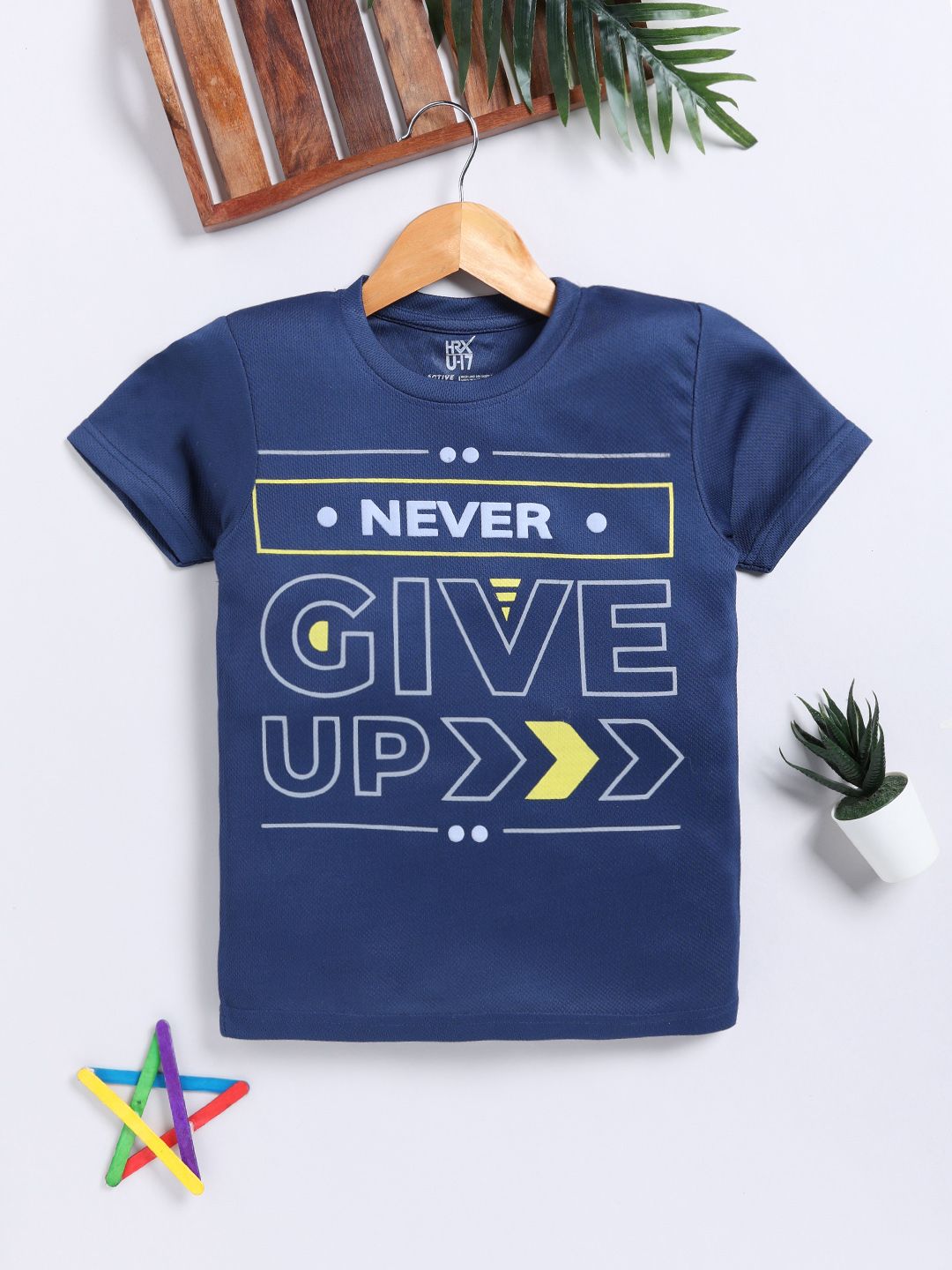 HRX by Hrithik Roshan Boys Typography Printed T-shirt