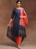 Libas Ethnic Motifs Woven Design Straight Kurta with Salwar & Dupatta