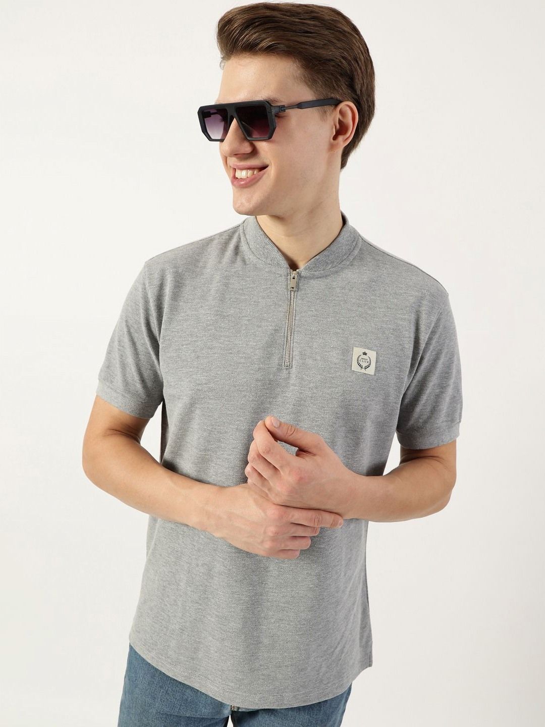 Thomas Scott Men Mandarin Collar T-shirt