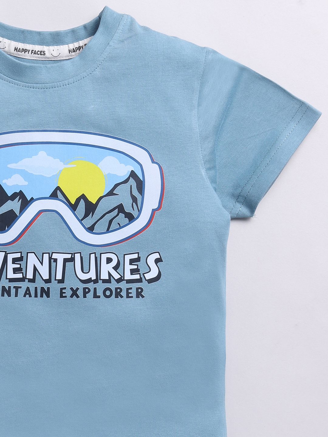 Happy Faces Kids Boys Graphic Printed Pure Cotton T-Shirt