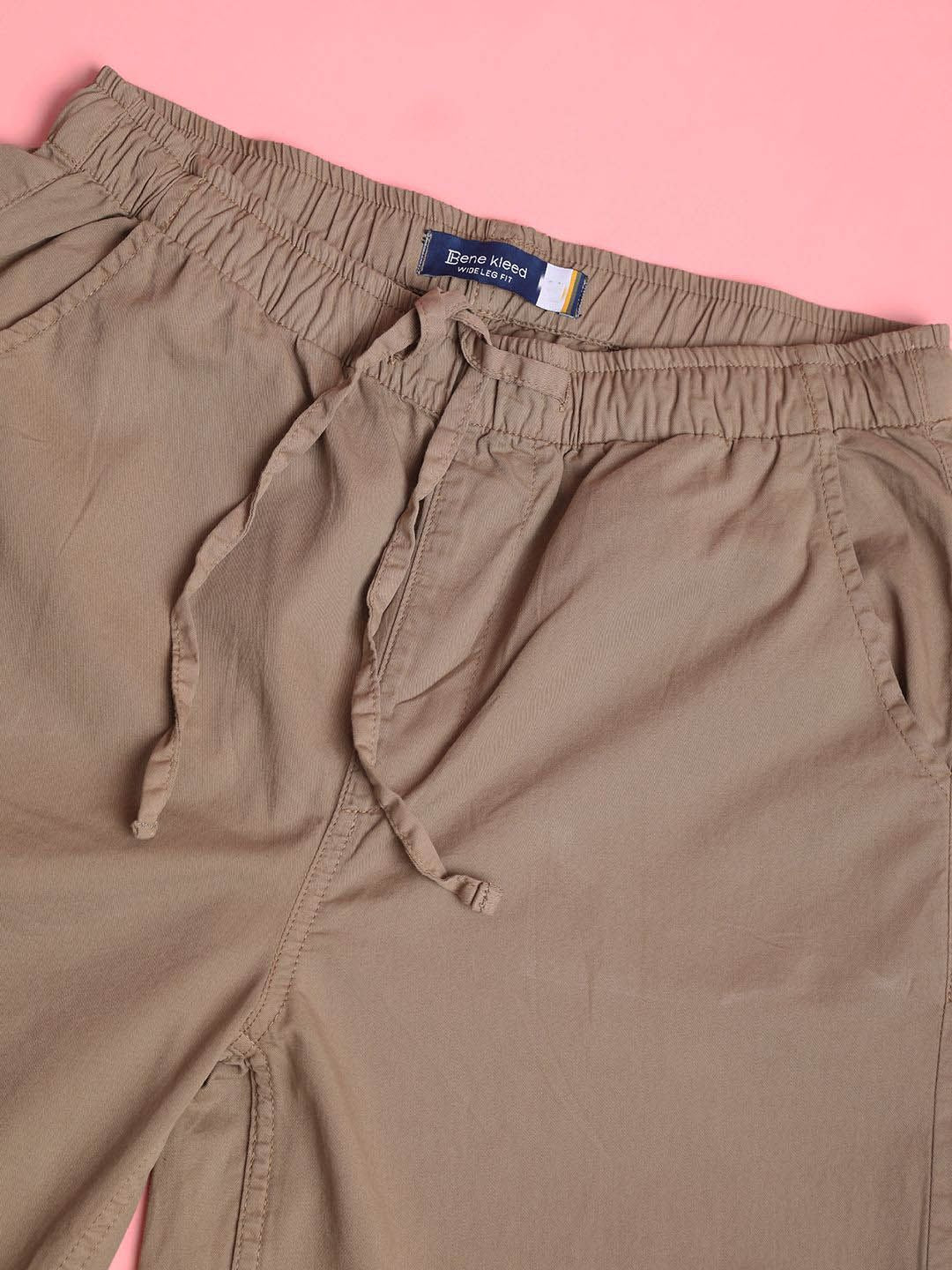 Bene Kleed Men Wide Leg Chino Trousers