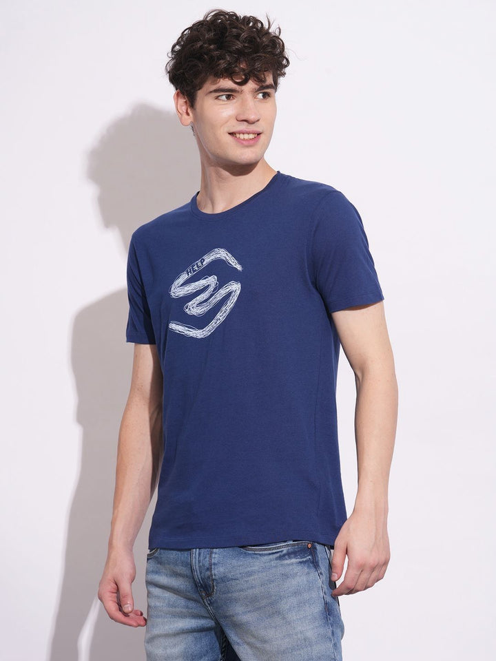 Being Human Men Graphic Printed Round Neck Cotton Slim Fit T-shirt