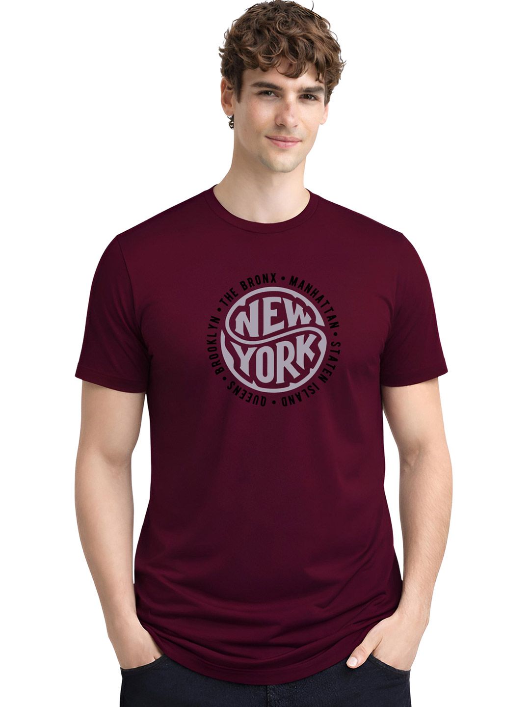 ADRO Men Typography Printed T-shirt