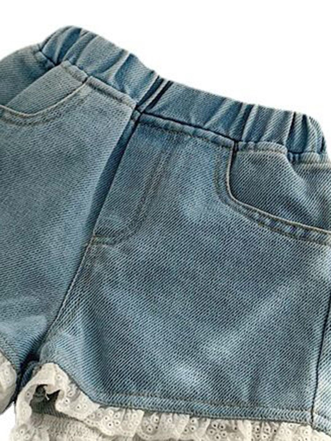 YK Girls Denim Shorts Technology