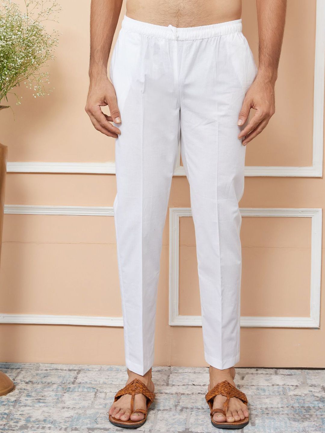 See Designs Ethnic Motifs Woven Design Long Sleeves Regular Straight Kurta & Pyjama