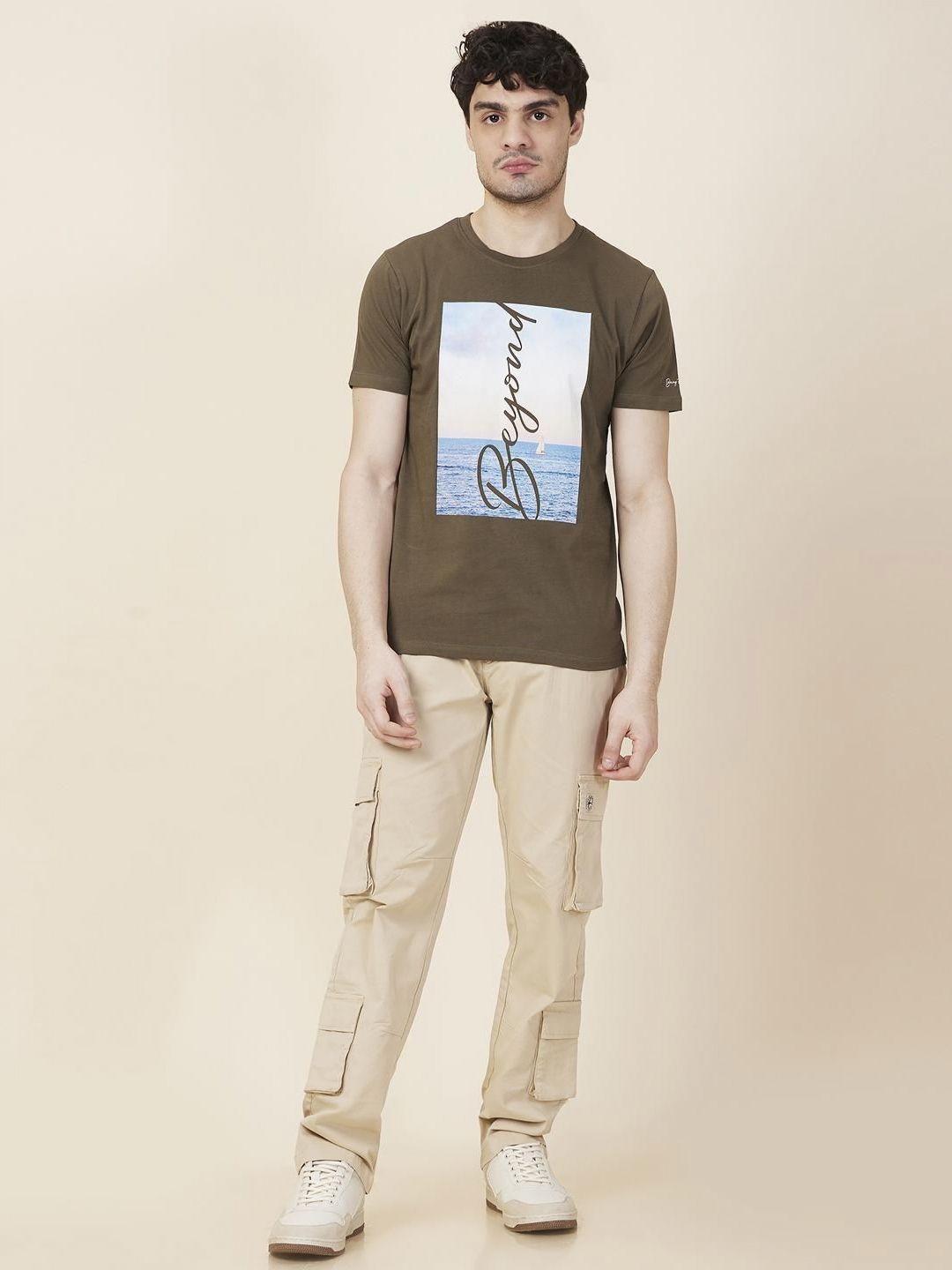 Being Human Men Graphic Printed Round Neck Cotton Slim Fit T-shirt