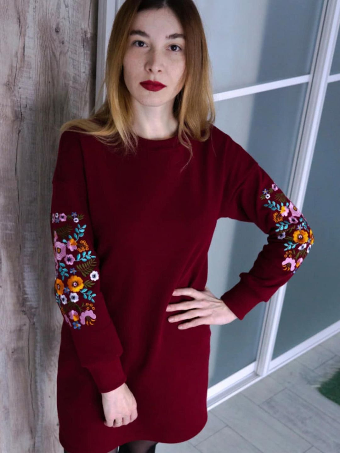 DressBerry Floral Embroidered Sheath Dress