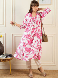 Indo Era Floral Printed Anarkali Kurta