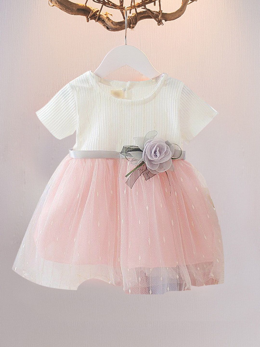 YK Girls Pack of 2 Self Design Fit & Flare Dress