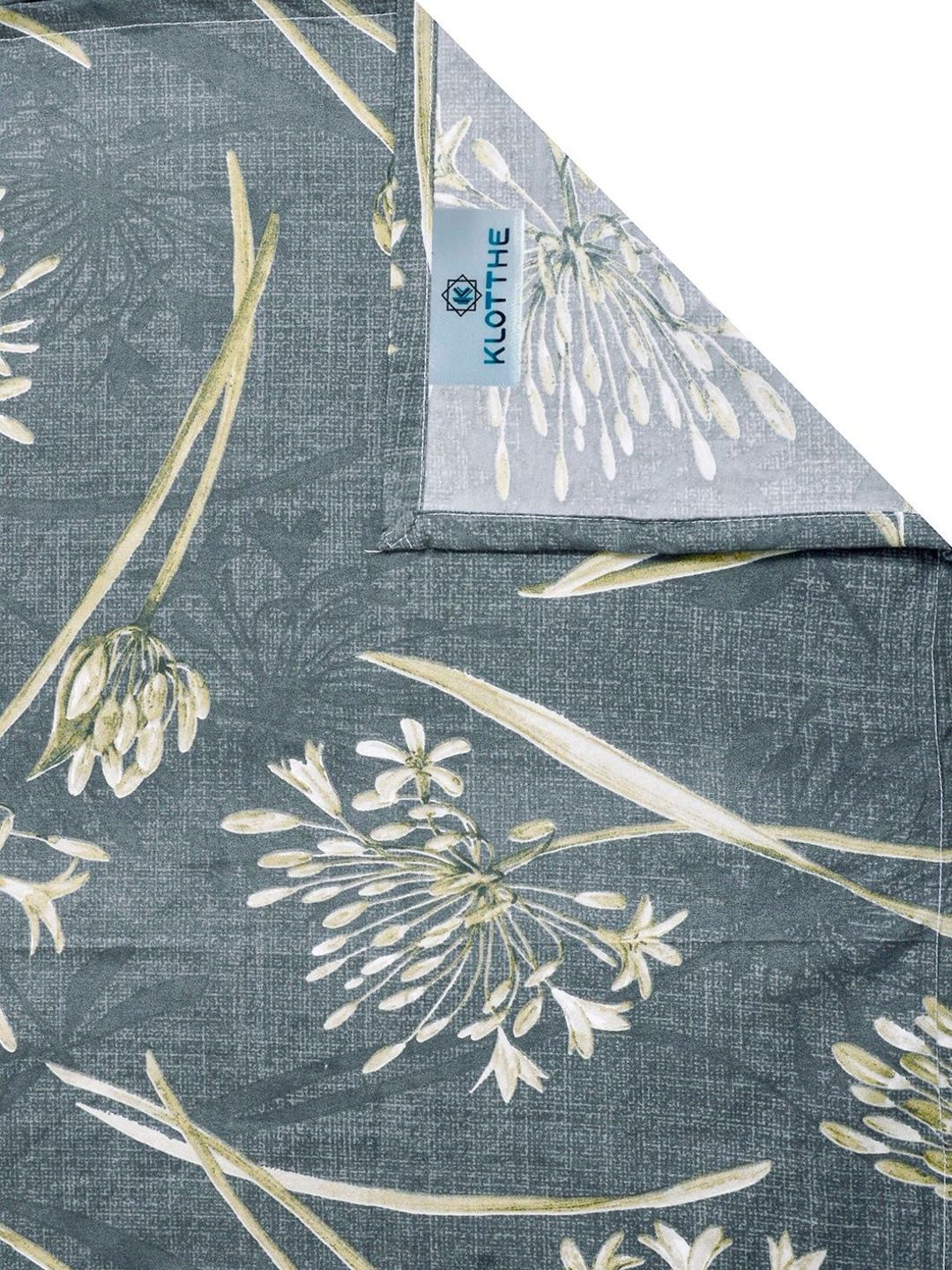 KLOTTHE Hijau & Putih Bercetak 300 TC Cadar Katil Double Dengan 2 Sarung Bantal- 2.5 m x 2.25 m