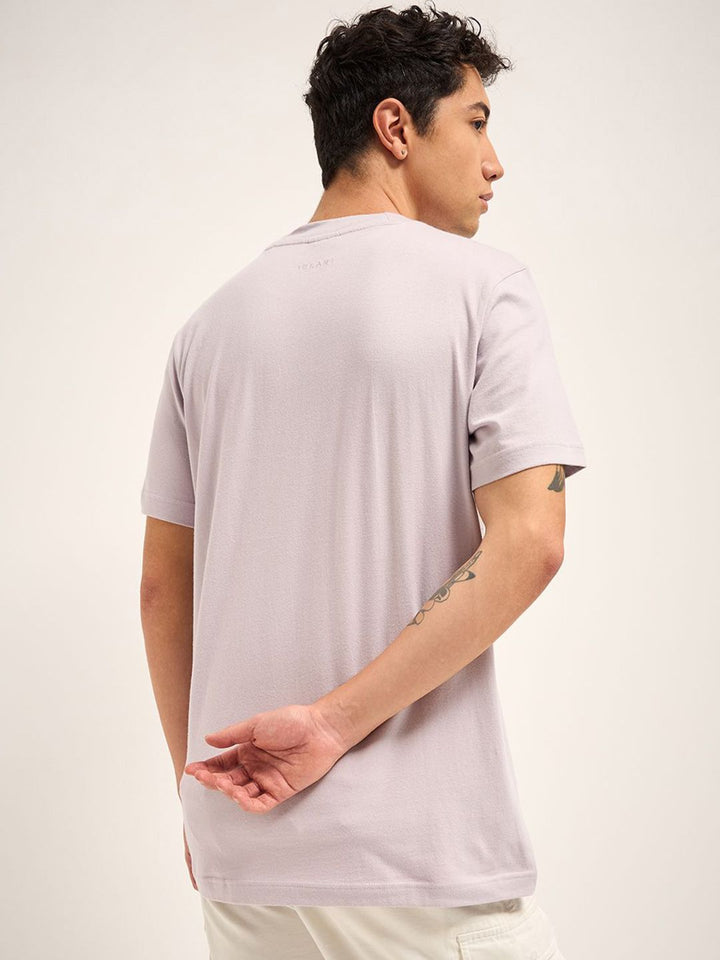 THE BEAR HOUSE Men Solid Round Neck  Pure Cotton T-shirt